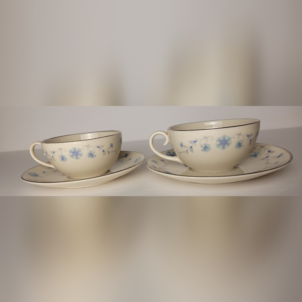 Bluecrest by Triomphe 2 Cups and Saucers